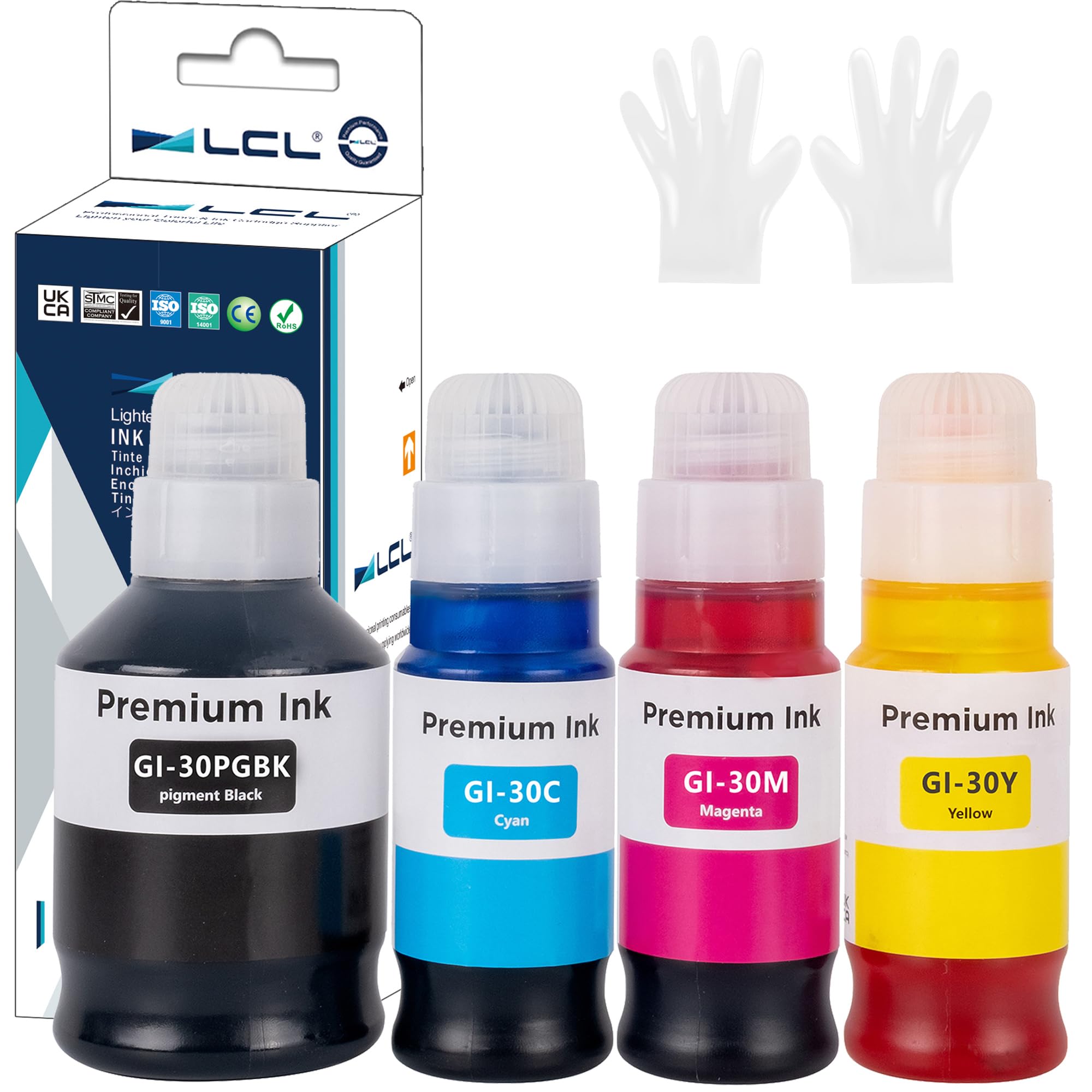 Сумісні чорнильні пляшки LCL для Canon та Сумісні з пігментним чорнилом і принтерами G6020 GI-20, GI-30, GI-30PGBK, GI-30BK, GI-30C, GI-30M, GI-30Y чорний
Сумісні чорнильні пляшки LCL для Canon та Сумісні з пігментним чорнилом і принтерами G6020 GI-20, GI-30, GI-30PGBK, GI-30BK, GI-30C, GI-30M, GI-30Y чорний