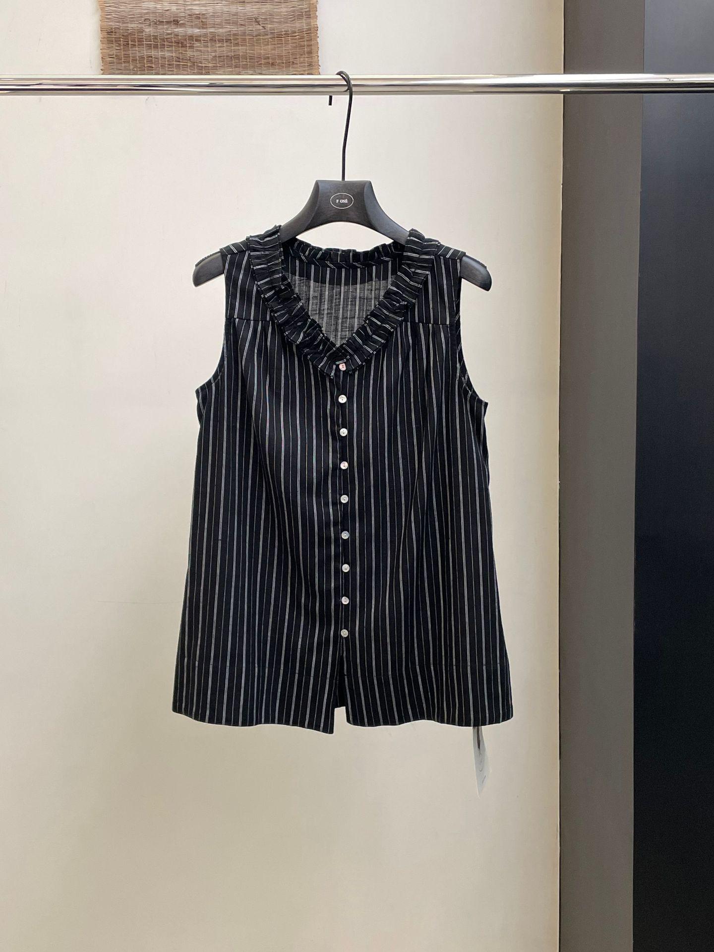 FONE Jianhe Женская льняная рубашка из тенселя в полоску без рукавов - Универсальная носка передом и задом, Летний западный стиль чёрный
FONE Jianhe Женская льняная рубашка из тенселя в полоску без рукавов - Универсальная носка передом и задом, Летний западный стиль чёрный