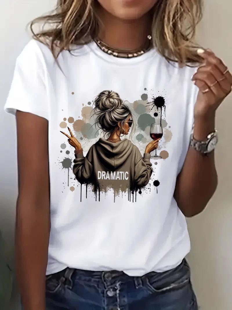 Dramatic Print with Wine Print Short Sleeve TShirt Clothing Top Tee Y2k Hip Hop Womens 2026 New Summer Casual Graphic Tops 4XL
Dramatic Print with Wine Print Short Sleeve TShirt Clothing Top Tee Y2k Hip Hop Womens 2026 New Summer Casual Graphic Tops 4XL