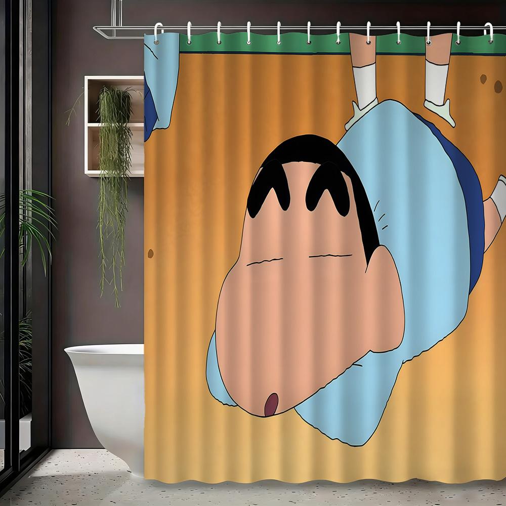 Crayon Shin-Chan Funny Upside Down Scene 2D Print Waterproof Shower Curtain, Orange Bathroom Decor With Hooks W60H190(CM)-1 Pcs
Crayon Shin-Chan Funny Upside Down Scene 2D Print Waterproof Shower Curtain, Orange Bathroom Decor With Hooks W60H190(CM)-1 Pcs