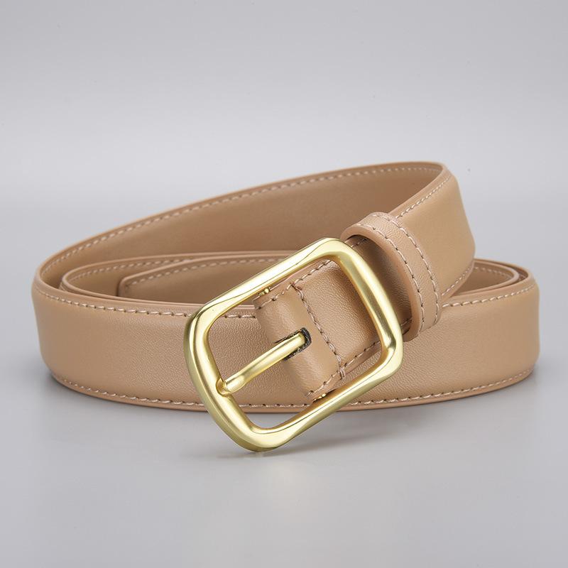Mary New women s pin buckle leather belt - rectangular buckle, simple and versatile waist belt 110cm
Mary New women s pin buckle leather belt - rectangular buckle, simple and versatile waist belt 110cm