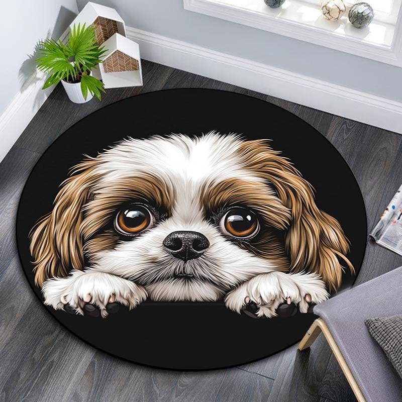 Cute Puppy Peeking Round Area Rug,Carpet Rug for Living Room Bedroom Sofa Playroom Decor,Non-slip Floor Mat 80cmx80cm
Cute Puppy Peeking Round Area Rug,Carpet Rug for Living Room Bedroom Sofa Playroom Decor,Non-slip Floor Mat 80cmx80cm