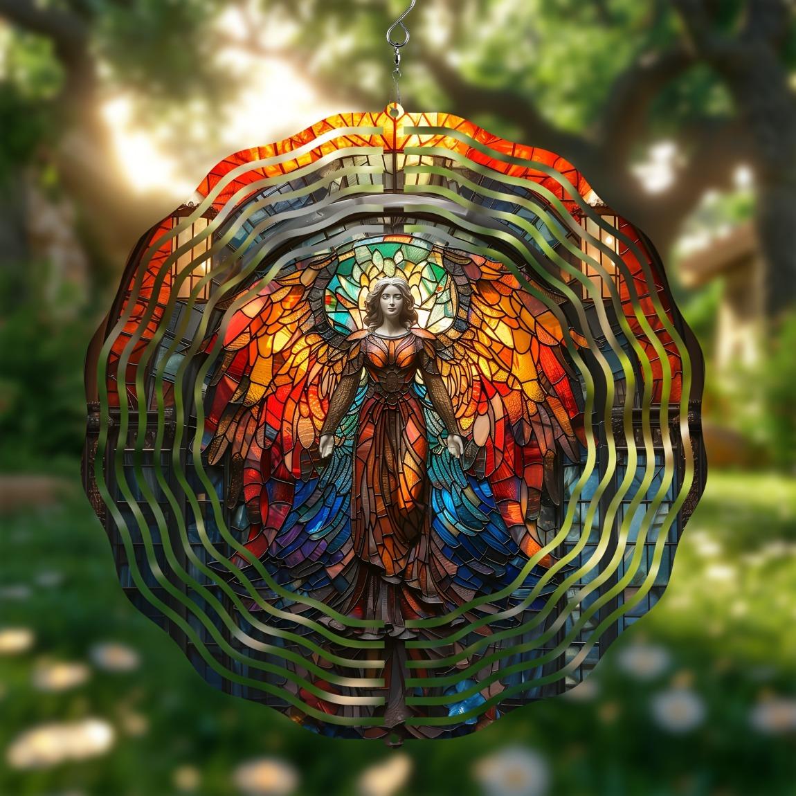 Angel Glass Wind Spinner – 3D Rotating Heart Suncatcher with Metal Wind Chimes, Christian Love Decor for Garden 01A
Angel Glass Wind Spinner – 3D Rotating Heart Suncatcher with Metal Wind Chimes, Christian Love Decor for Garden 01A