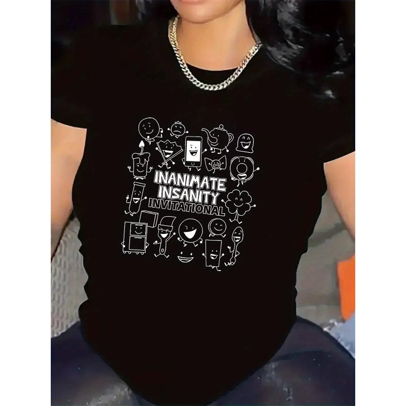 European sizes Inanimate Insanity Graphic T-Shirt - Black & White Polyester, Durable & Lightweight, Comfortable Fit for Casual Wear 4XL чорний
European sizes Inanimate Insanity Graphic T-Shirt - Black & White Polyester, Durable & Lightweight, Comfortable Fit for Casual Wear 4XL чорний