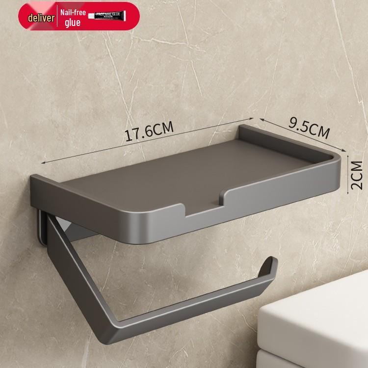 Держатель для туалетной бумаги и полка для мобильного телефона цвета «оружейный серый» | Настенный органайзер для ванной комнаты без сверления
Держатель для туалетной бумаги и полка для мобильного телефона цвета «оружейный серый» | Настенный органайзер для ванной комнаты без сверления