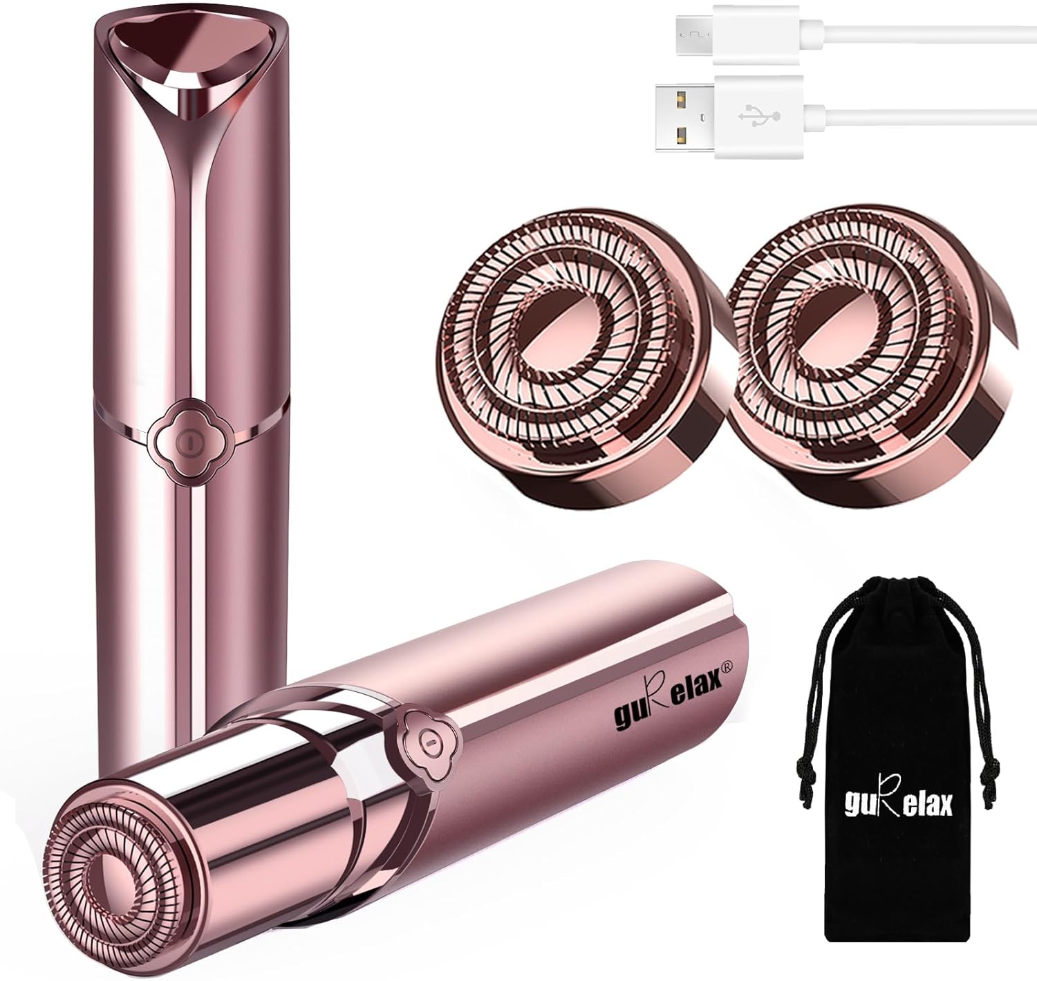 Facial Hair Removal for Women, Electric Painless Rechargeable Facial Hair Remover for Face, Lip, Chin with 2 x Replacement Heads United States
Facial Hair Removal for Women, Electric Painless Rechargeable Facial Hair Remover for Face, Lip, Chin with 2 x Replacement Heads United States