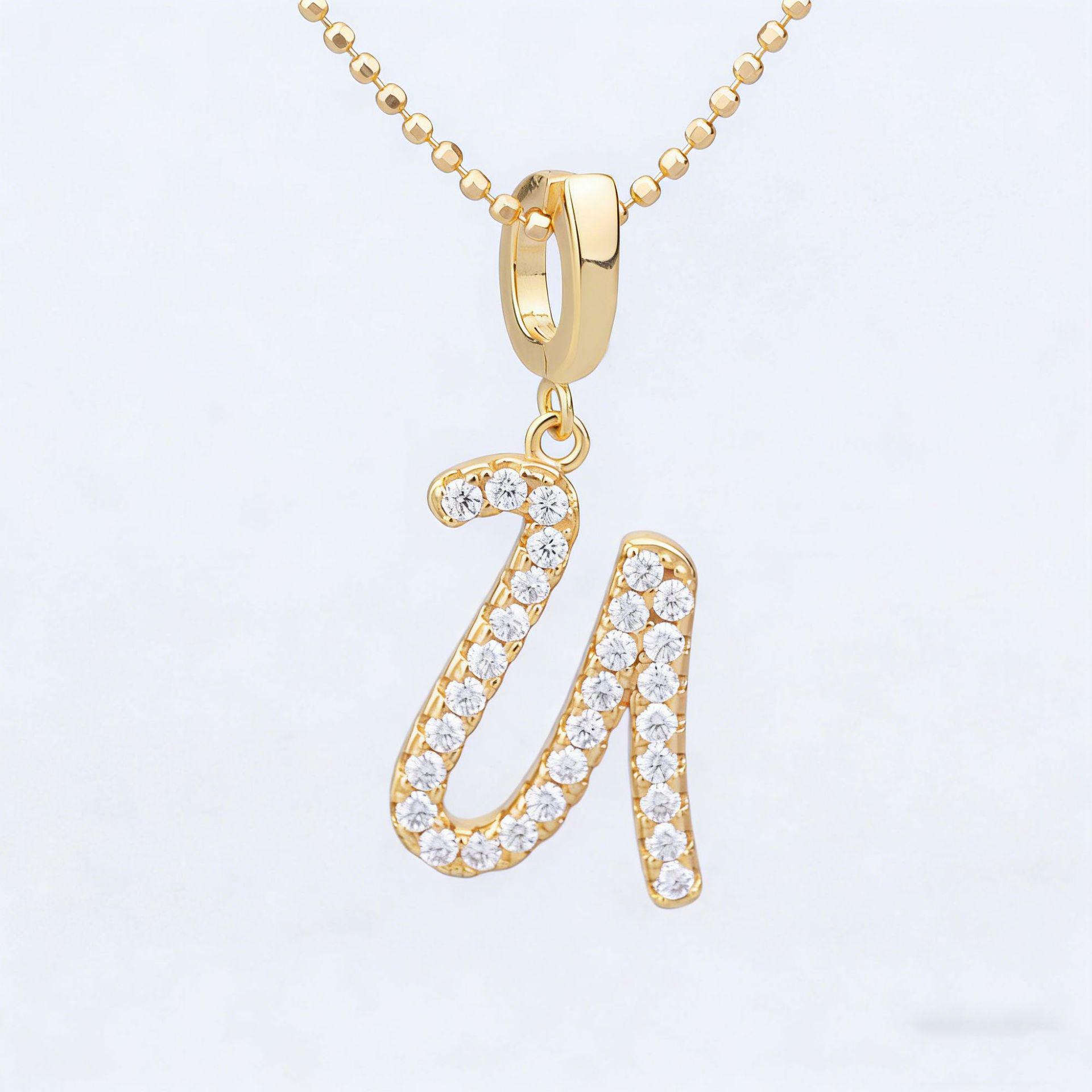 S925 Sterling Silver Moissanite Letter Necklace for Women - Luxury Gift with D Color 26 English Letters Pave Design
S925 Sterling Silver Moissanite Letter Necklace for Women - Luxury Gift with D Color 26 English Letters Pave Design