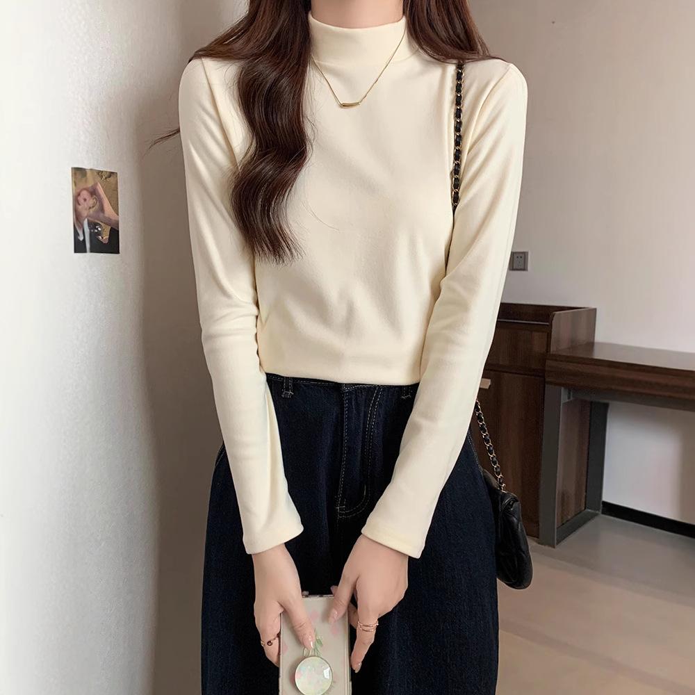 Velvet Semi-High Neck Long Sleeve Women s Modal Base Layer T-Shirt - Slimming White Autumn/Winter Fashion Top S
Velvet Semi-High Neck Long Sleeve Women s Modal Base Layer T-Shirt - Slimming White Autumn/Winter Fashion Top S