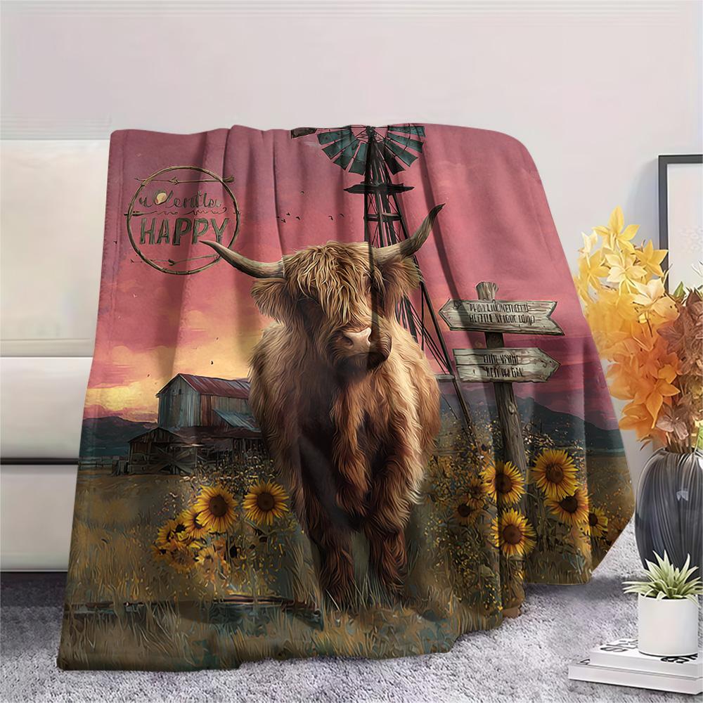 Cattle Print Flannel Blanket, High quality Comfortable for All Seasons, Home Decor, Warmth and Comfort, Perfect for Christmas Gifts 80cm x 120cm
Cattle Print Flannel Blanket, High quality Comfortable for All Seasons, Home Decor, Warmth and Comfort, Perfect for Christmas Gifts 80cm x 120cm