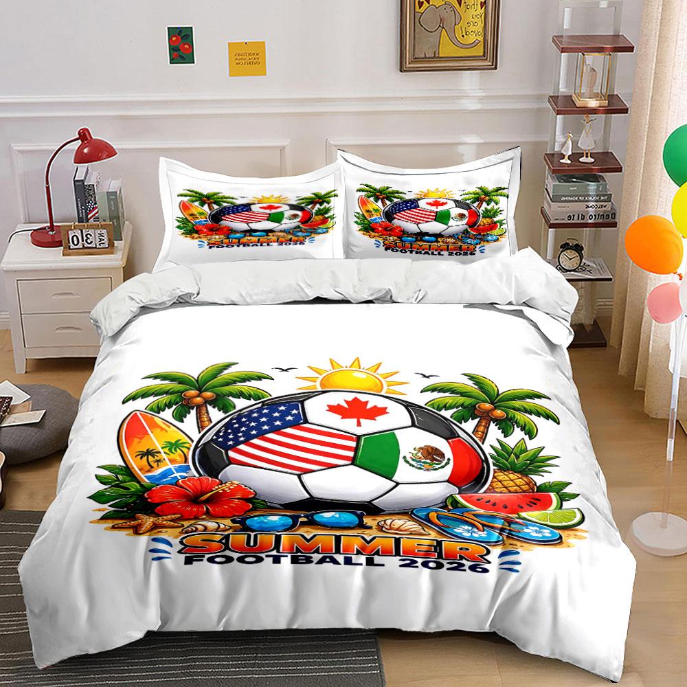 Flags, football, palm trees. Bedding sets Duvet cover sets Duvet covers Pillowcases(1 * Duvet Cover 2 * Pillowcases, without duvet insert) 135x200cm
Flags, football, palm trees. Bedding sets Duvet cover sets Duvet covers Pillowcases(1 * Duvet Cover 2 * Pillowcases, without duvet insert) 135x200cm