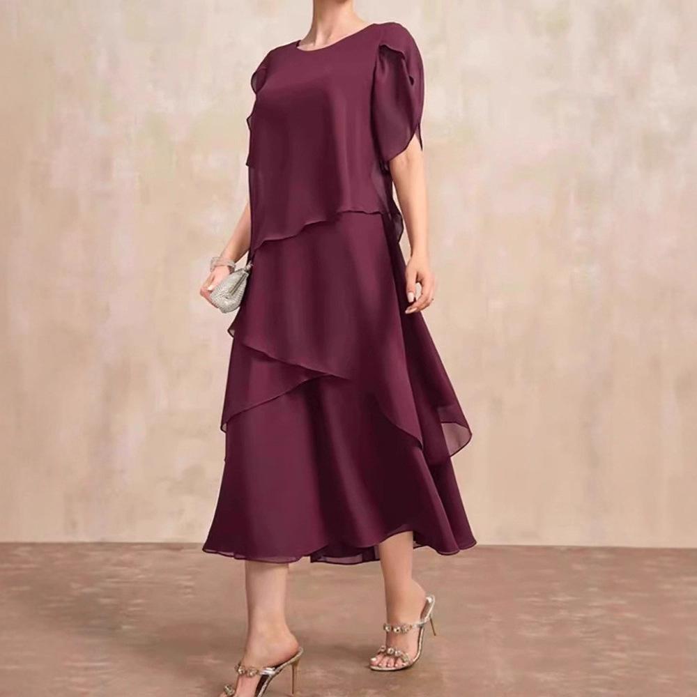 Elegant Irregular Loose Short Sleeve Solid Color Women s Long Dress Small
Elegant Irregular Loose Short Sleeve Solid Color Women s Long Dress Small