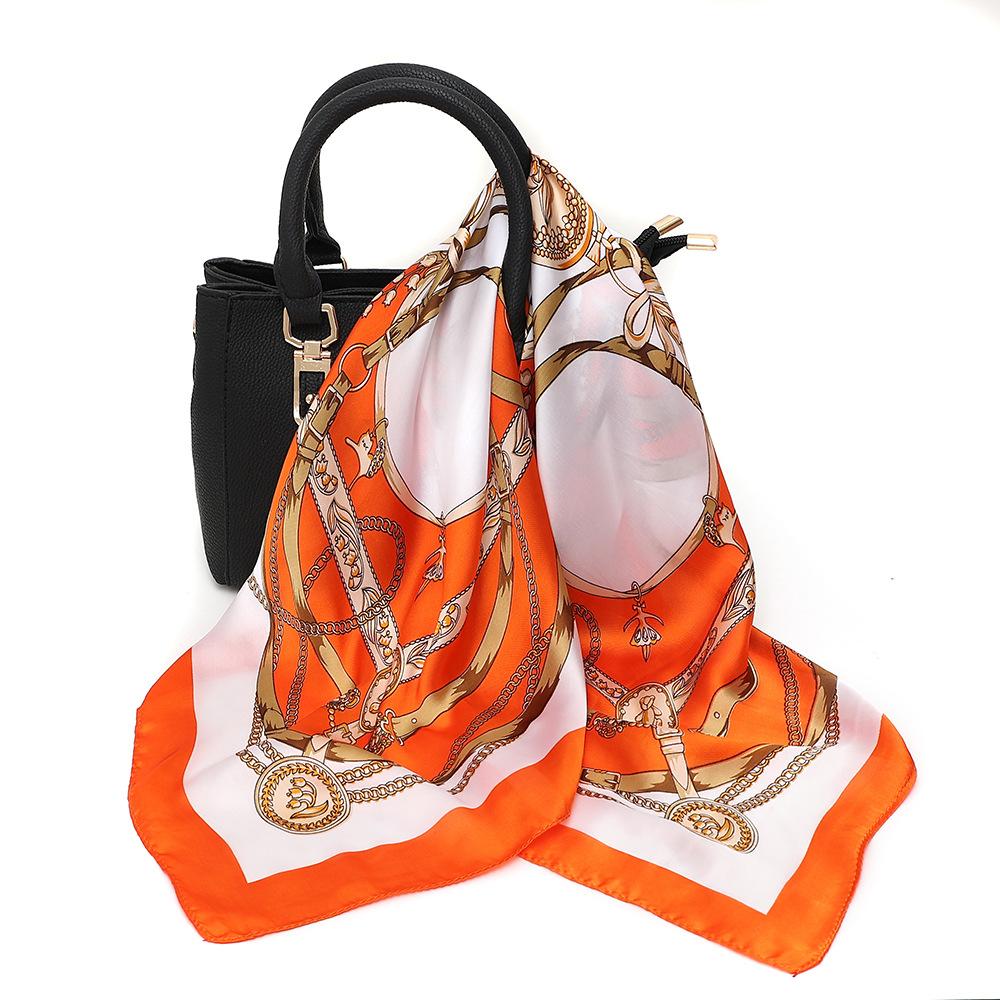 Женский шелковый шарф с четырьмя углами, атласный шарф с принтом, повязка на голову, женская наплечная сумка, женский шарф, платок на голову, 70 см 70x70cm оранжевый
Женский шелковый шарф с четырьмя углами, атласный шарф с принтом, повязка на голову, женская наплечная сумка, женский шарф, платок на голову, 70 см 70x70cm оранжевый