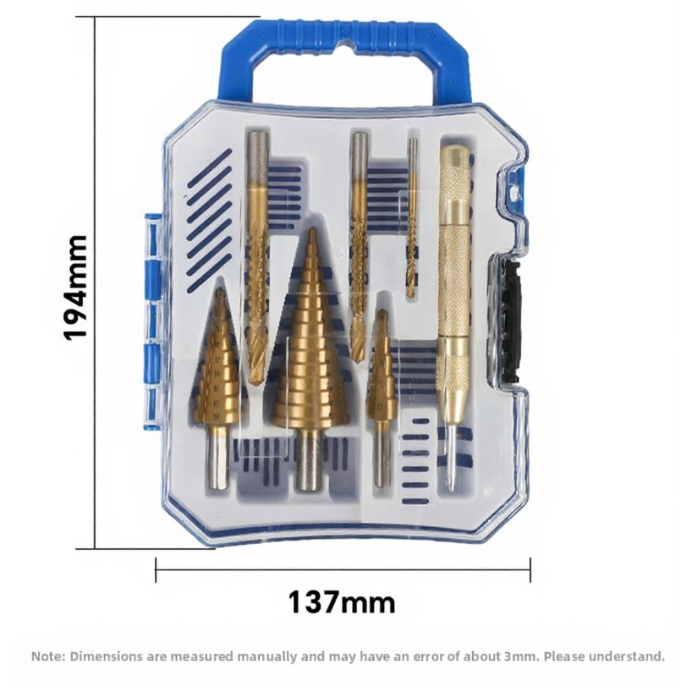 7pcs Straight Flute Step Drill Bit Set With Center Punch Five-blade Chamfer Tool Sawtooth Tower Drill Set For Metalworking China Mainland
7pcs Straight Flute Step Drill Bit Set With Center Punch Five-blade Chamfer Tool Sawtooth Tower Drill Set For Metalworking China Mainland