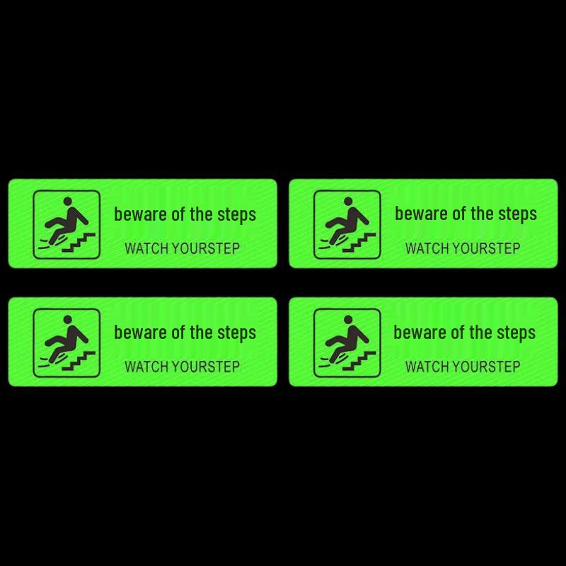 Glow-in-the-Dark Caution Steps PVC Warning Sticker (4-Pack)
Glow-in-the-Dark Caution Steps PVC Warning Sticker (4-Pack)
