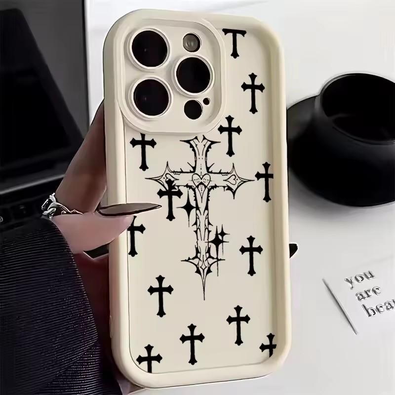 Luxury Black Cross Print Phone Case for iPhone 16E 16 Pro 15 14 13 12 11 Pro Max XR XS 7 8 Plus SE2 Shockproof Soft Funda Cover iPhone 16 Plus
Luxury Black Cross Print Phone Case for iPhone 16E 16 Pro 15 14 13 12 11 Pro Max XR XS 7 8 Plus SE2 Shockproof Soft Funda Cover iPhone 16 Plus