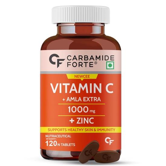 Carbamide Forte Natural Vitamin C Supplements Amla Extract With Zinc For Immunity & Skincare | Vitamin C Tablets - 120 Tablets
Carbamide Forte Natural Vitamin C Supplements Amla Extract With Zinc For Immunity & Skincare | Vitamin C Tablets - 120 Tablets