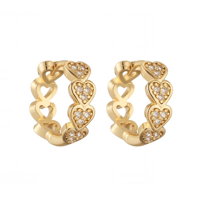 HECHENG, Zirconia Heart Ring Ladies Earrings Copper Metal Round Ladies Fashion Wedding Jewellery Accessories 1 Pair Other
HECHENG, Zirconia Heart Ring Ladies Earrings Copper Metal Round Ladies Fashion Wedding Jewellery Accessories 1 Pair Other