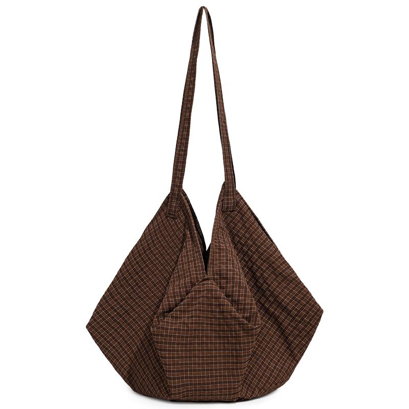 Large Capacity Check Tote Bag Women s Commuter Shoulder Bag коричневий
Large Capacity Check Tote Bag Women s Commuter Shoulder Bag коричневий