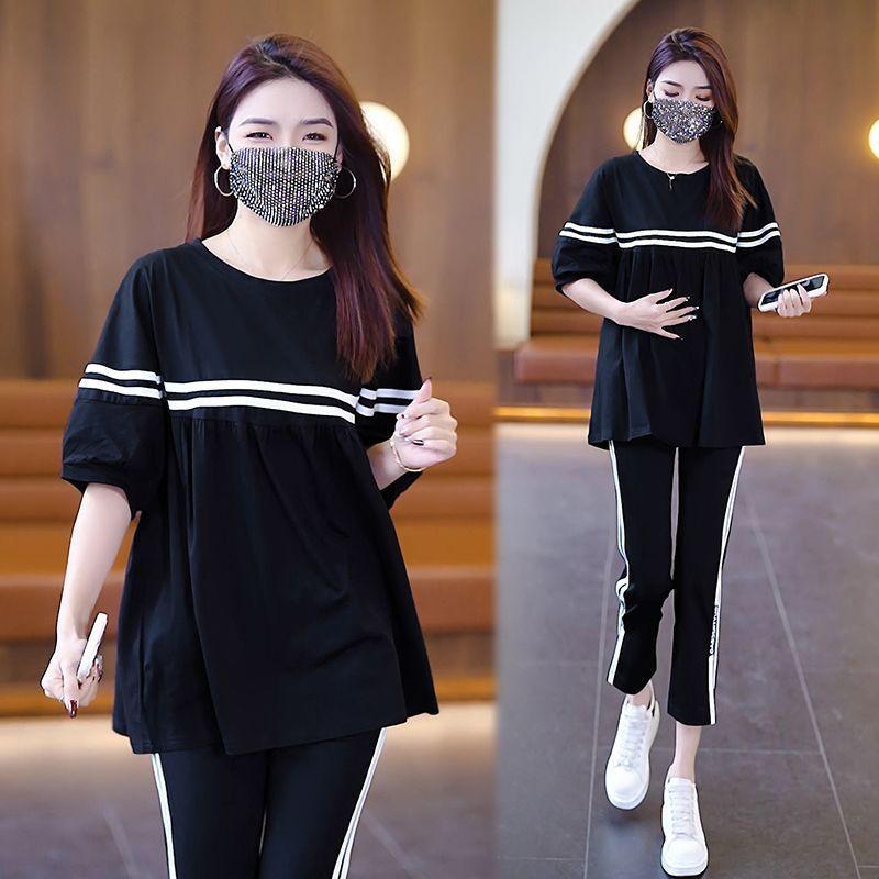 Fashionable Suit for Women Summer Korean Style Loose Plus Size Women s Slimming Belly-covering Sportswear Two-piece Set 4XL чорний
Fashionable Suit for Women Summer Korean Style Loose Plus Size Women s Slimming Belly-covering Sportswear Two-piece Set 4XL чорний