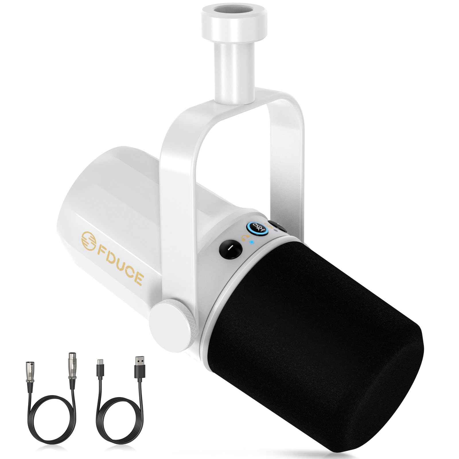 FDUCE SL40 Dynamic Microphone for Live and Headphone LED Mute and Voice Isolation Technology Podcasting, Gaming, Streaming, Recording, Built-in білий
FDUCE SL40 Dynamic Microphone for Live and Headphone LED Mute and Voice Isolation Technology Podcasting, Gaming, Streaming, Recording, Built-in білий