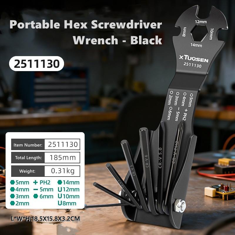 TUOSEN NEW Multi-Function Tool Set, Open End Wrench, Folding Allen Keys, Screwdrivers for Bike, Furniture, DIY Projects
TUOSEN NEW Multi-Function Tool Set, Open End Wrench, Folding Allen Keys, Screwdrivers for Bike, Furniture, DIY Projects