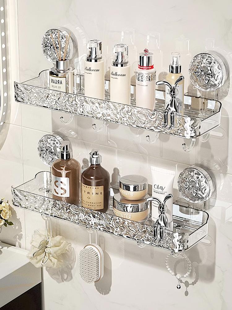 Bathroom Storage Rack Transparent Light Luxury Wall Mounted Non Perforated Strong Suction Cup Bathroom Storage Rack M
Bathroom Storage Rack Transparent Light Luxury Wall Mounted Non Perforated Strong Suction Cup Bathroom Storage Rack M