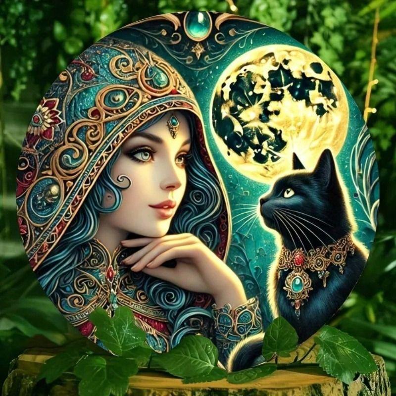 Vintage Metal Poster Woman Black Cat Moon Wall Art Living Room
Vintage Metal Poster Woman Black Cat Moon Wall Art Living Room