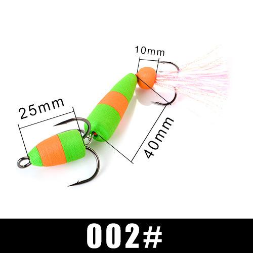 Foam Fishing Lure with Dual Hooks and Streamer Tail for Freshwater and Saltwater Angling 25mm 10mm 40mm Lightweight Design one size
Foam Fishing Lure with Dual Hooks and Streamer Tail for Freshwater and Saltwater Angling 25mm 10mm 40mm Lightweight Design one size