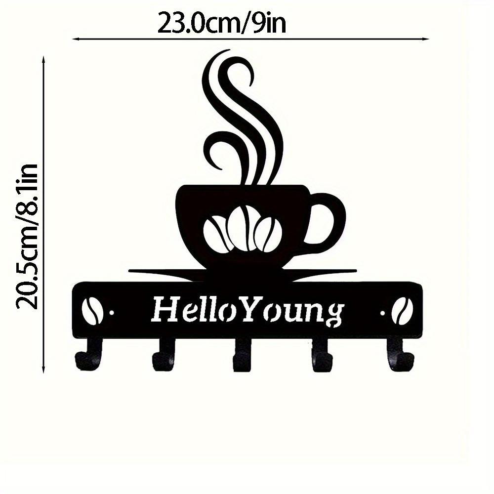 Персонализированный металлический настенный декор для кофейного бара: Прочный настенный крючок для времени кофе, декора кафе и вывески кофейного бара. стильный чёрный
Персонализированный металлический настенный декор для кофейного бара: Прочный настенный крючок для времени кофе, декора кафе и вывески кофейного бара. стильный чёрный