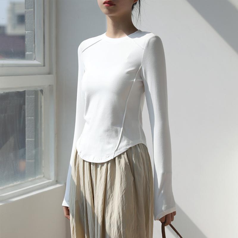 Women s White Long Sleeve German Velvet Slim Fit T-Shirt with Fishbone Shoulder Design XL
Women s White Long Sleeve German Velvet Slim Fit T-Shirt with Fishbone Shoulder Design XL