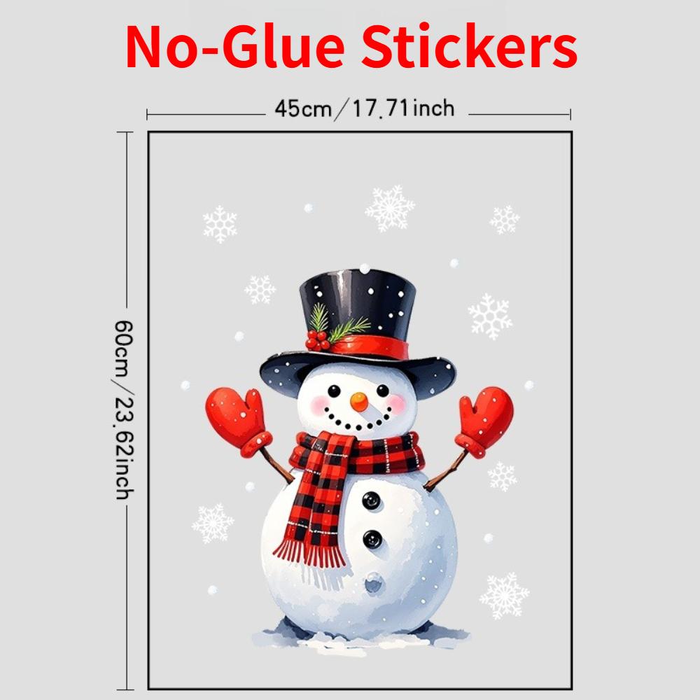 1Set Christmas Window Glass Sticker Static Sticker with Snowman and White Snowflakes for Home Windows Holiday Party Decorations
1Set Christmas Window Glass Sticker Static Sticker with Snowman and White Snowflakes for Home Windows Holiday Party Decorations