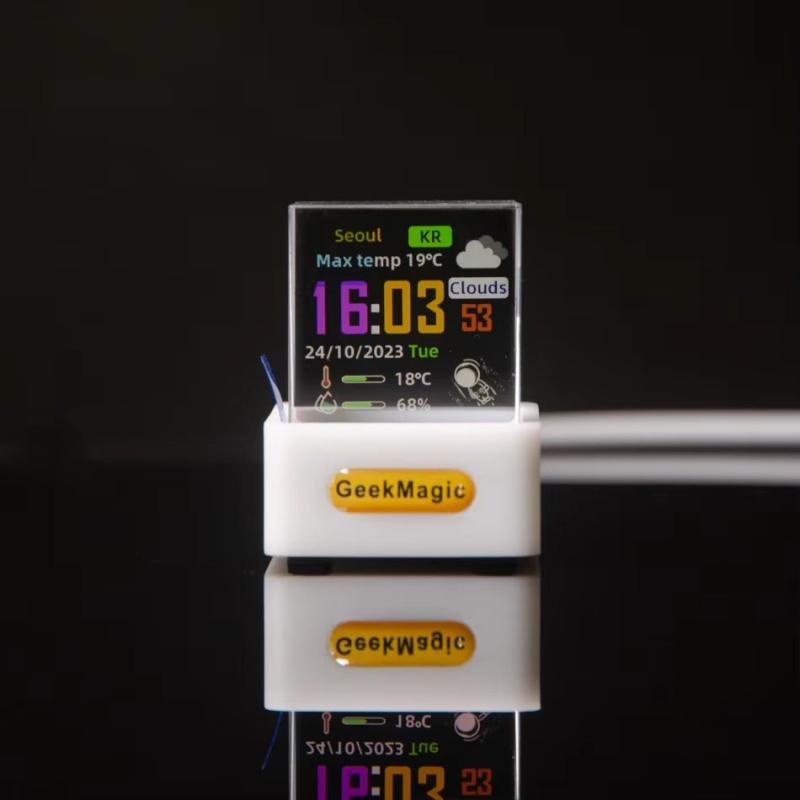GeekMagic Mini Transparent WiFi Weather Clock Multifunctional Desk Clock Creative Gift Desktop Decoration Home Decoration
GeekMagic Mini Transparent WiFi Weather Clock Multifunctional Desk Clock Creative Gift Desktop Decoration Home Decoration