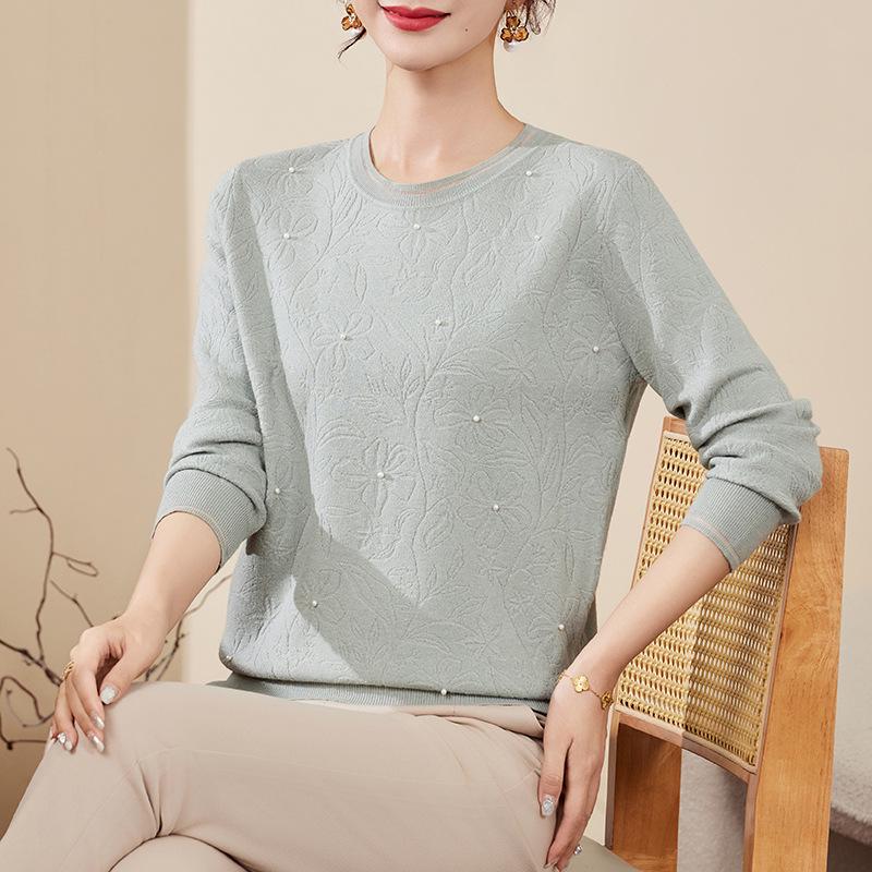 Mom s Elegant Beaded Knit Top for Spring & Autumn - Loose Fit for Middle & Elderly Women XL (up to 120 jin) серый
Mom s Elegant Beaded Knit Top for Spring & Autumn - Loose Fit for Middle & Elderly Women XL (up to 120 jin) серый