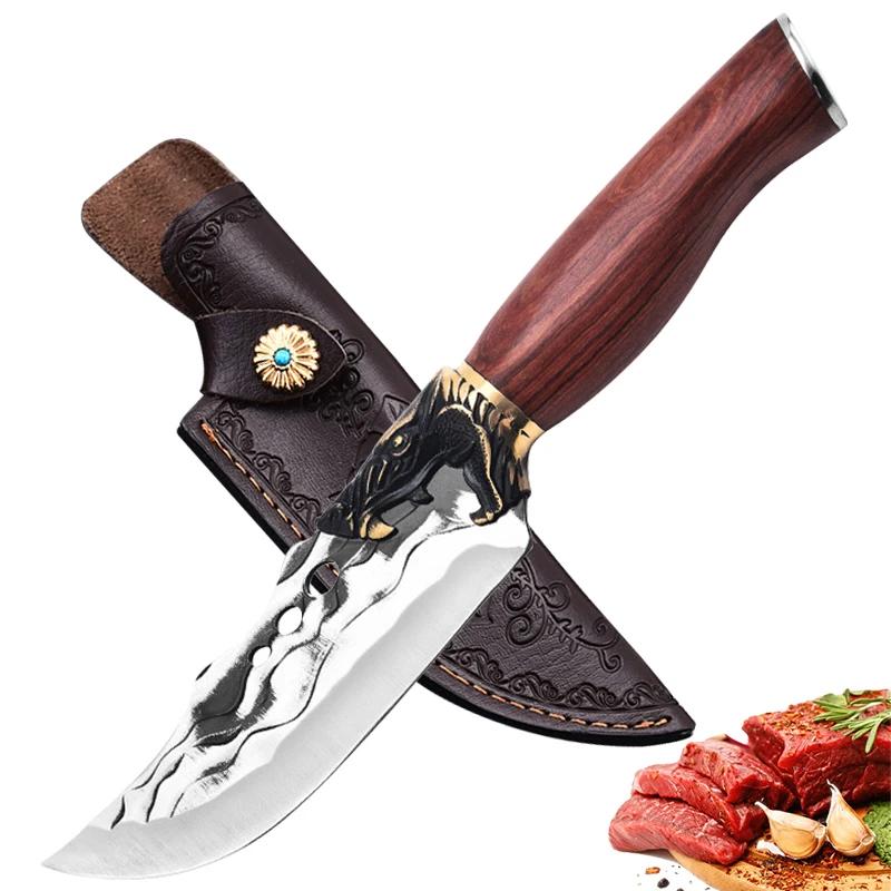 Forged Kitchen Knife Stainless Steel Boning Knife Hammered Meat Cleaver Knife Cooking BBQ Knife Wooden Handle Kitchen Supplies 3.5 inch
Forged Kitchen Knife Stainless Steel Boning Knife Hammered Meat Cleaver Knife Cooking BBQ Knife Wooden Handle Kitchen Supplies 3.5 inch
