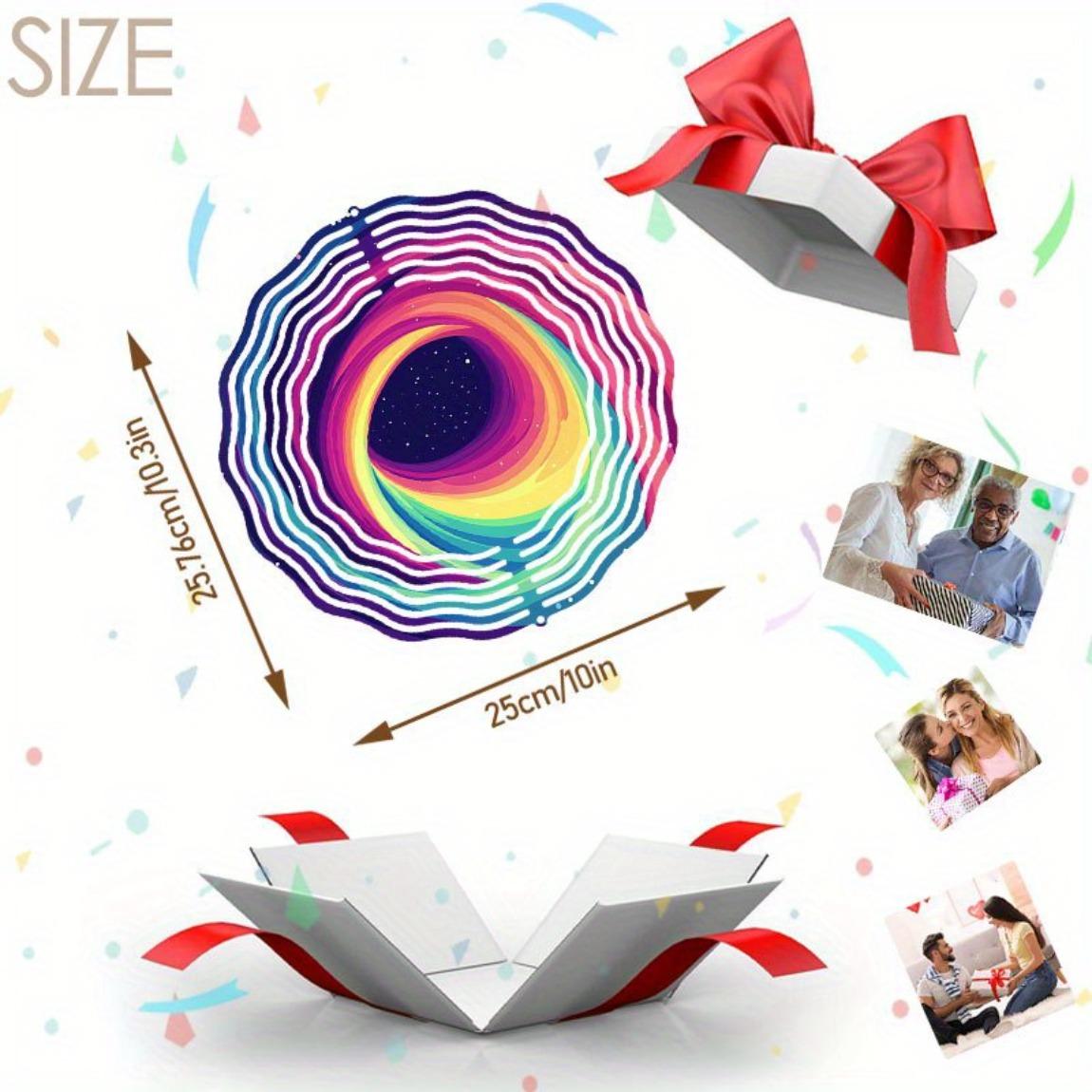 3D Металлическая мандала, вырезанная лазером, - Красочное кинетическое садовое искусство с голографическим вихревым эффектом, Подвесная скульптура для улицы, работающая от ветра, для патио 01A
3D Металлическая мандала, вырезанная лазером, - Красочное кинетическое садовое искусство с голографическим вихревым эффектом, Подвесная скульптура для улицы, работающая от ветра, для патио 01A