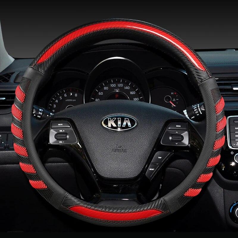Автомобильные чехлы на руль из кожи + углеродного волокна для Kia Ceed Rio K2 K3 Sportage R Rio 2 3 4 X Line Kombi Sedan, автоаксессуары A
Автомобильные чехлы на руль из кожи + углеродного волокна для Kia Ceed Rio K2 K3 Sportage R Rio 2 3 4 X Line Kombi Sedan, автоаксессуары A