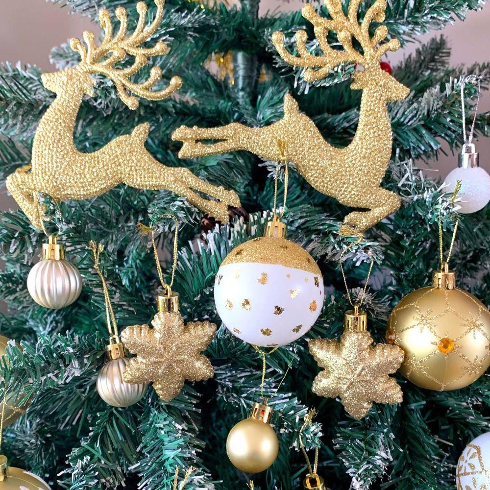 DIY Crafts Christmas Balls Pendant Colored Elk Christmas Decorations New Christmas Tree Ornament White Gold 40pcs
DIY Crafts Christmas Balls Pendant Colored Elk Christmas Decorations New Christmas Tree Ornament White Gold 40pcs