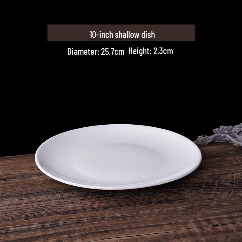 Pure White Round Ceramic Dinner Plates - 4-Pack
Pure White Round Ceramic Dinner Plates - 4-Pack