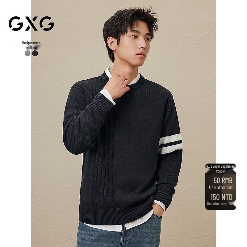 GXG Men s 2024 Autumn/Winter Color-Block Pullover Sweater M
GXG Men s 2024 Autumn/Winter Color-Block Pullover Sweater M