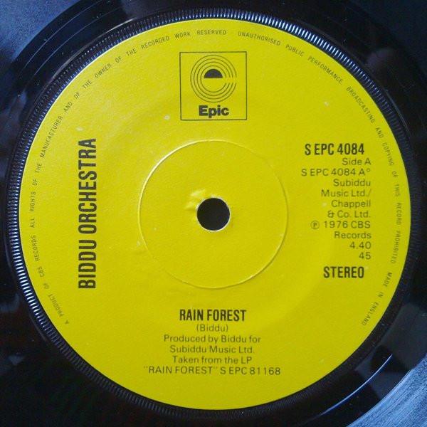 7inch Record BIDDU ORCHESTRA - Rain Forest SEPC4084 Epic 1976 UK Soul/Funk Used
7inch Record BIDDU ORCHESTRA - Rain Forest SEPC4084 Epic 1976 UK Soul/Funk Used