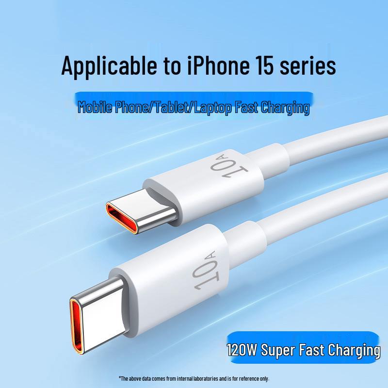 120W Dual Type-C Fast Charging Cable for Apple 15/16 & Huawei Honor Laptops
120W Dual Type-C Fast Charging Cable for Apple 15/16 & Huawei Honor Laptops