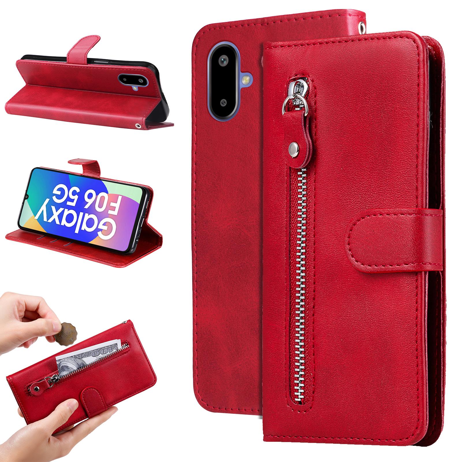 For Samsung Galaxy F06 5G PU Leather Cases with Zipper Pocket Wallet Phone Cover Stand Red
For Samsung Galaxy F06 5G PU Leather Cases with Zipper Pocket Wallet Phone Cover Stand Red