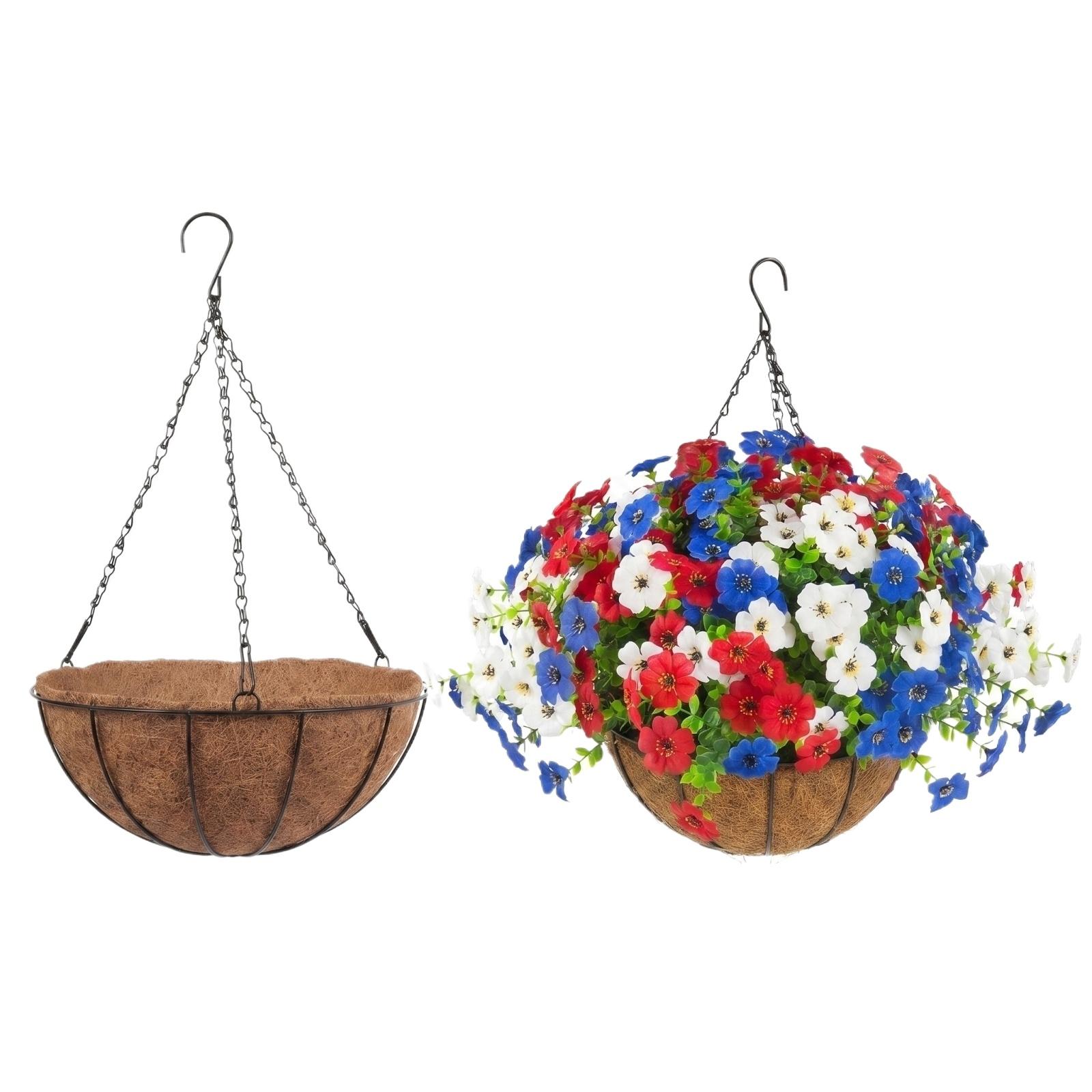 Artificial Outdoor Hanging Flowers Patriotic-Themed Hanging Baskets, Ideal For Summer Front Porch, Patio, And 4th Of Decor One Size
Artificial Outdoor Hanging Flowers Patriotic-Themed Hanging Baskets, Ideal For Summer Front Porch, Patio, And 4th Of Decor One Size