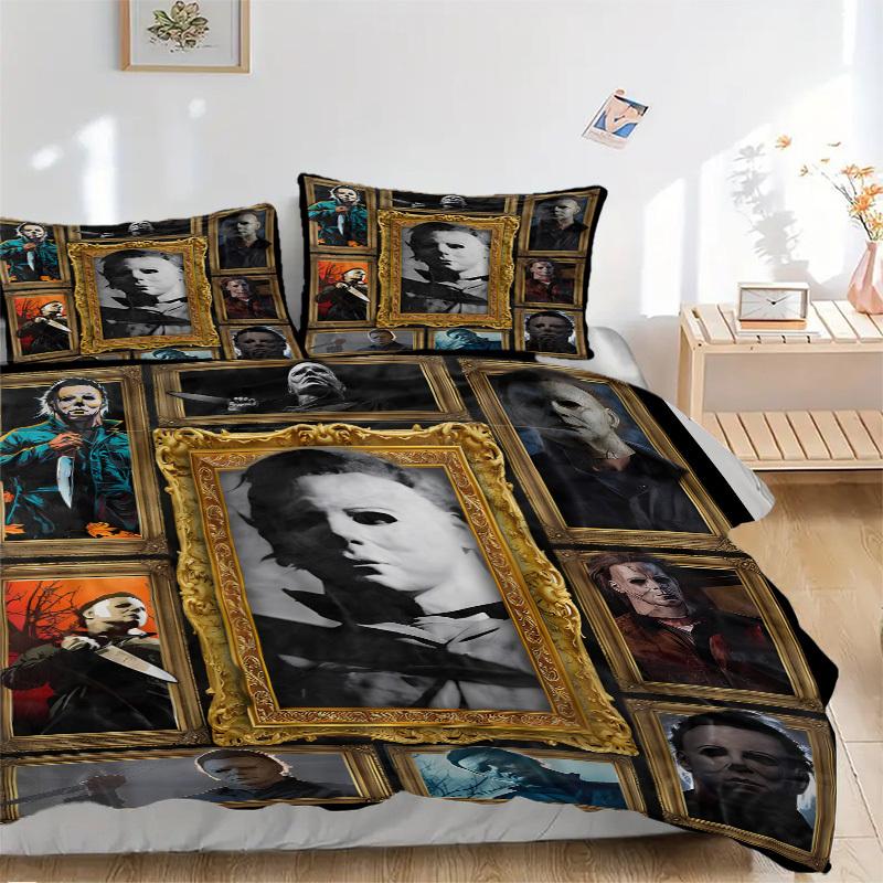 Halloween Horror Framed Collage Bedding Set Comforter Cover Gift for Bedroom,Includes 1 Cover and 2 Pillowcases, No InsertB603 135x200cm
Halloween Horror Framed Collage Bedding Set Comforter Cover Gift for Bedroom,Includes 1 Cover and 2 Pillowcases, No InsertB603 135x200cm
