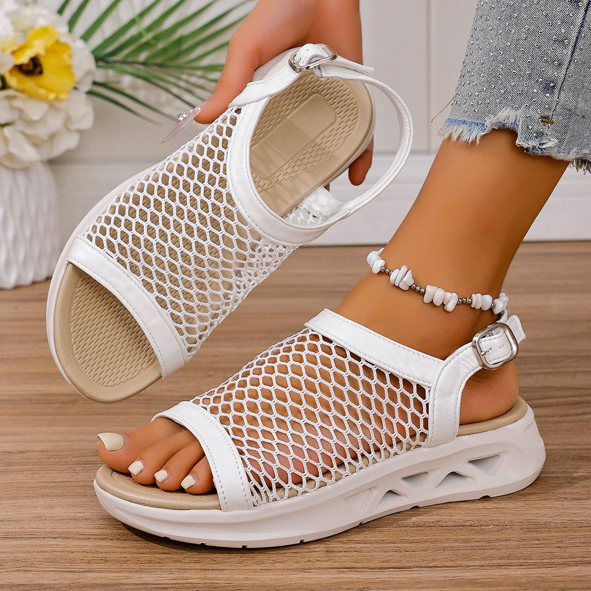 Fishing Net Thick Bottom Hollow Fashion Sandals for Women 2025 New Style Belt Buckle Fashion Beach Sports Sandals 36 білий
Fishing Net Thick Bottom Hollow Fashion Sandals for Women 2025 New Style Belt Buckle Fashion Beach Sports Sandals 36 білий