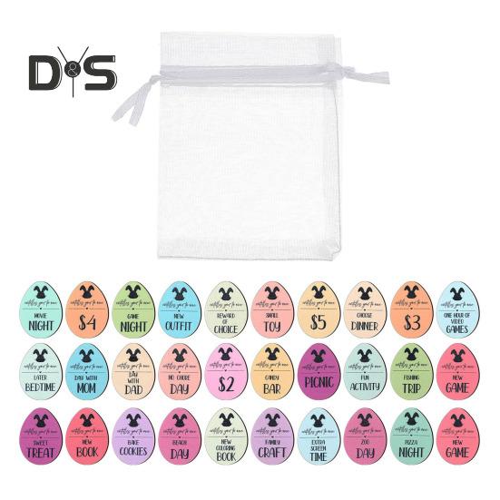 Набор из 30/60 деревянных пасхальных яиц с подарочным пакетом, 30 различных выгравированных высказываний, пасхальный кролик, наполнитель для корзины, многоразовые позитивные награды, пасхальная вечеринка 30PCS
Набор из 30/60 деревянных пасхальных яиц с подарочным пакетом, 30 различных выгравированных высказываний, пасхальный кролик, наполнитель для корзины, многоразовые позитивные награды, пасхальная вечеринка 30PCS