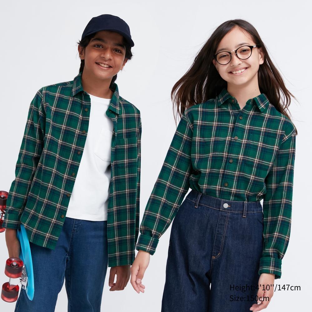 UNIQLO KIDS Фланелевая рубашка в клетку (Длинный рукав) D 
UNIQLO KIDS Фланелевая рубашка в клетку (Длинный рукав) D