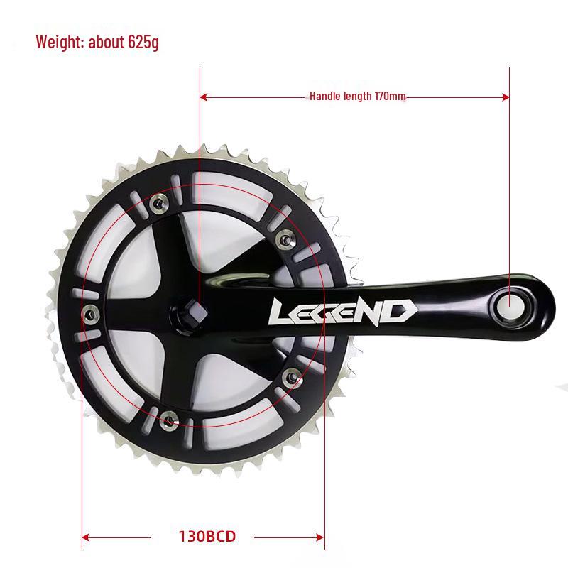 Legend 46T Aluminum Alloy Crankset for Fixed Gear & Mountain Bikes with Square Taper Crank Arm Chainring
Legend 46T Aluminum Alloy Crankset for Fixed Gear & Mountain Bikes with Square Taper Crank Arm Chainring