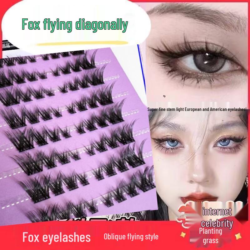 Fox-Eye Segmented Natural Eyelashes: Light, Thick, Curled, Soft for Smoky European & American Makeup, Ideal for Beginners
Fox-Eye Segmented Natural Eyelashes: Light, Thick, Curled, Soft for Smoky European & American Makeup, Ideal for Beginners