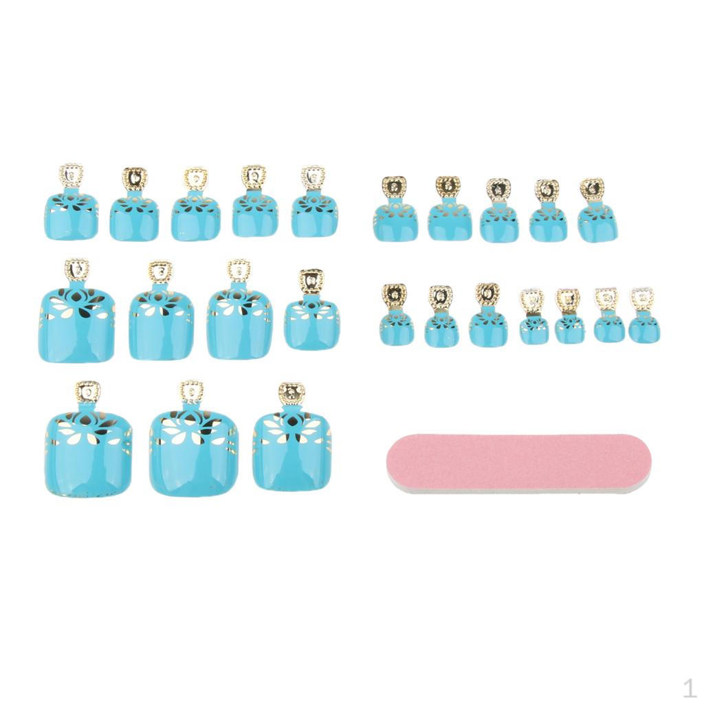24 Pcs. Metal Toe Nails Artificial Tips 3
24 Pcs. Metal Toe Nails Artificial Tips 3